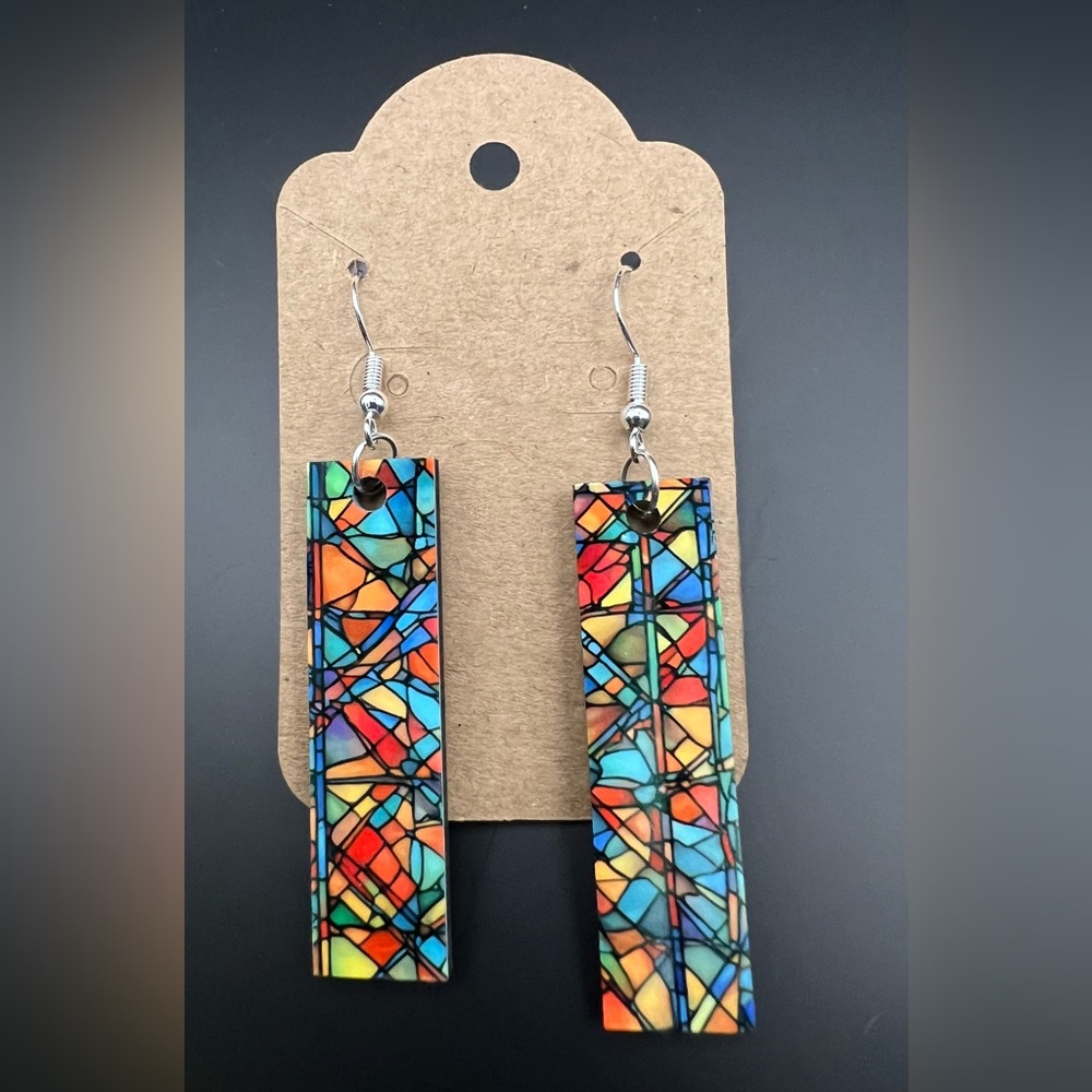 Stained Glass Inspired Earrings
